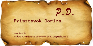 Prisztavok Dorina névjegykártya