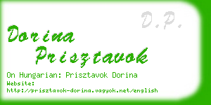 dorina prisztavok business card